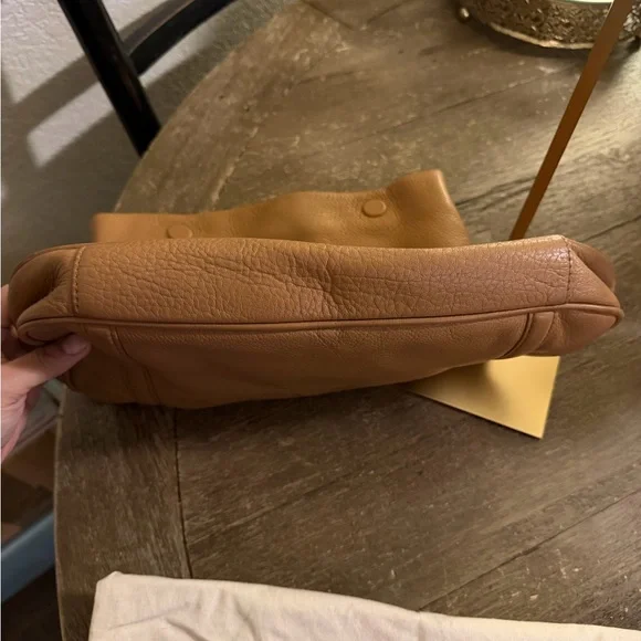 Tory Burch Brown Leather Reva Clutch Crossbody Bag w/ Strap